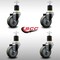 Service Caster 3.5'' SS Gray Poly Wheel Swivel 1-7/8'' Expanding Stem Caster Set, 4PK SCC-SSEX20S3514-PPUB-178-4 - alternate 4